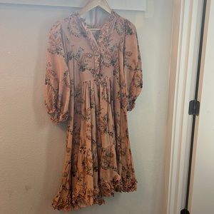 timo floral dress mauve
